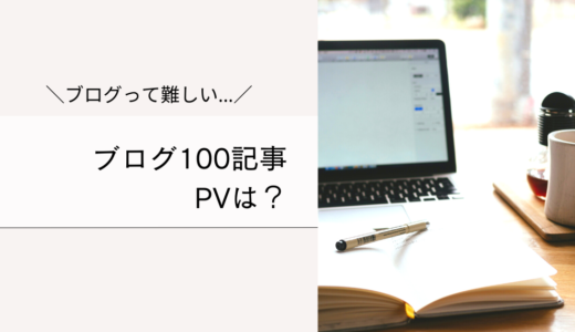 ブログ100記事書いたけど…PVは？ブログって難しいな。